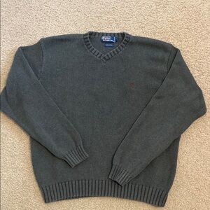 Polo by Ralph Lauren Gray V-Neck Sweater